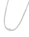 Collana tennis con zircone centrale