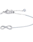 Bracciale infinito con zirconi bianchi