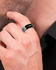 Anello Nero e multicolor