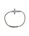 Bracciale tennis con croce bianco