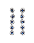 Orecchini con cubic zirconia blu