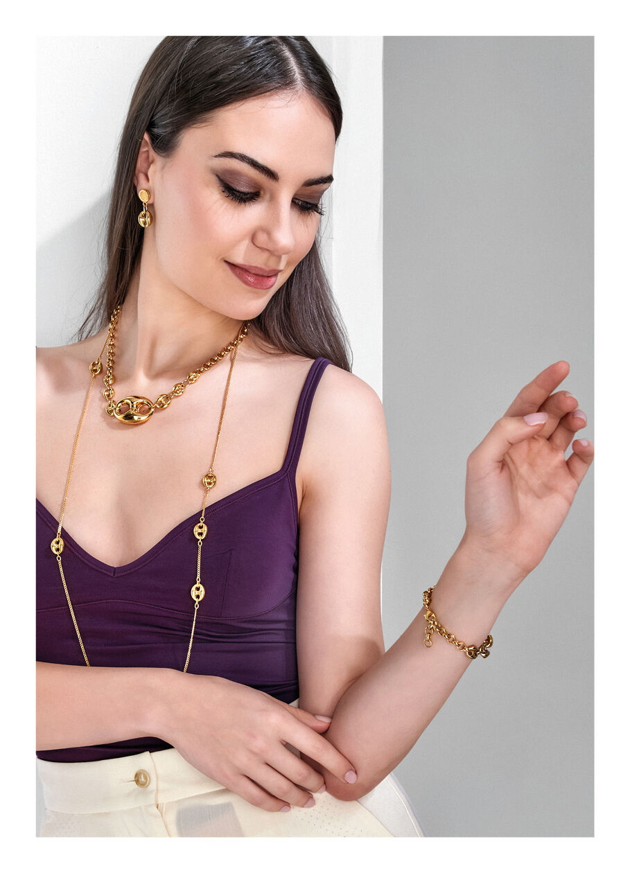 Set Bracciali In Oro 24K Per Donna – Placcato Oro Su Ottone – Design Semplice Ed Elegante