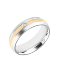 Anello Bicolore con Pietra