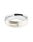 Anello Bicolore con Pietra