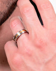 Anello Bicolore con Pietra