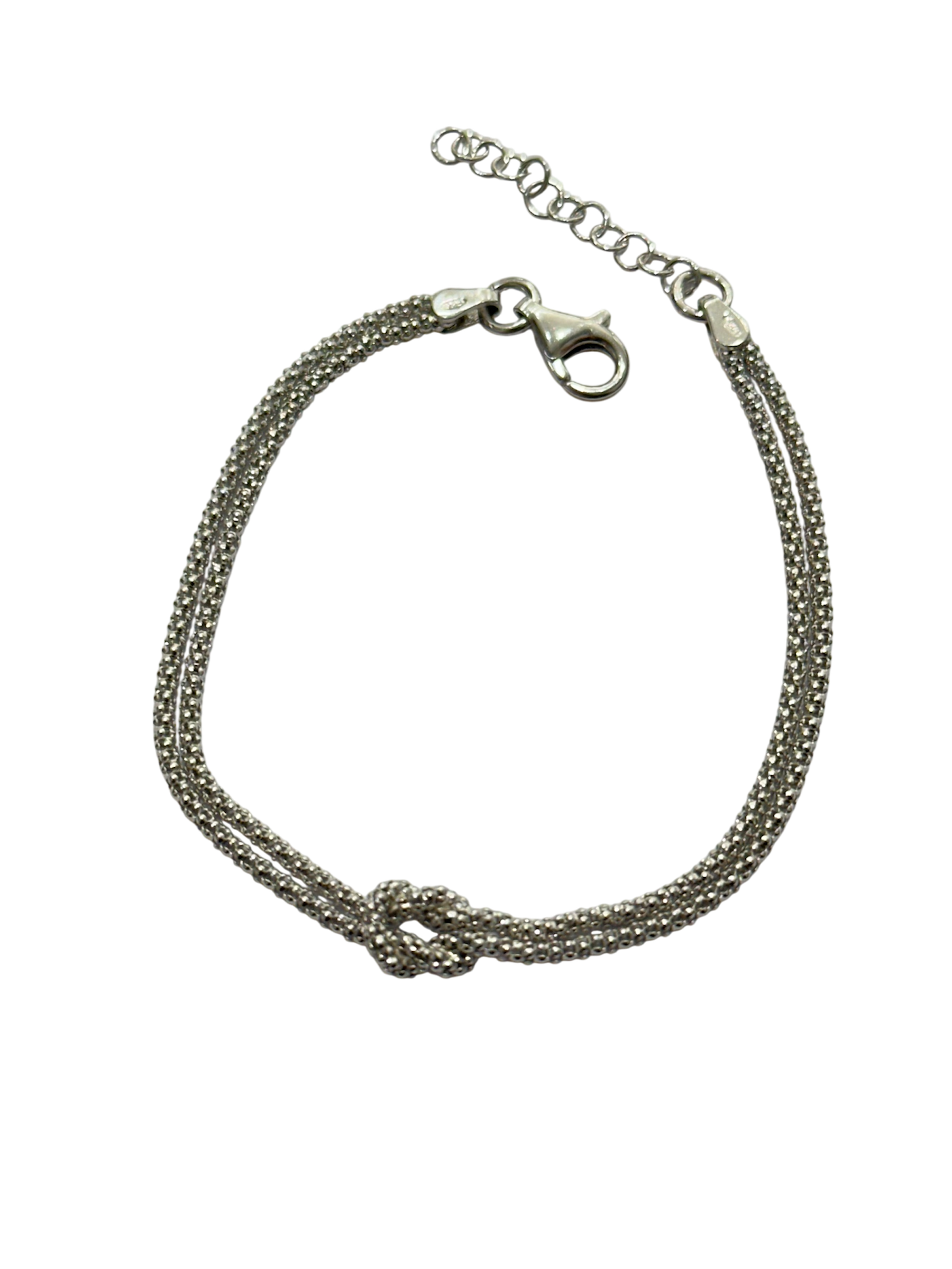 Philip Jones Sterling Corded Knot Bracelet in Silver Philip Jones Sterling Corded Knot Bracelet in Silver