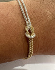 Bracciale nodo bicolore