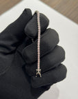 Bracciale tennis in argento pietre rosa