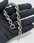 Bracciale corda in argento 925 big