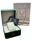 EMPORIO LIMITED FIRENZE ACCIAIO E DORATO, FONDO VERDE CON PIETRE