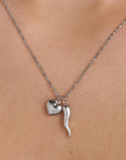 COLLANA FEELINGS CUORE E CORNO