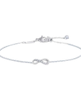 Bracciale infinito con zirconi bianchi