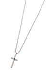 Collana con croce pendente e zircone