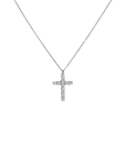 Collana croce pendente 2,6cm con zirconi