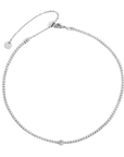 Collana tennis con zircone centrale