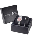 OROLOGIO DONNA LOTUS ROSA E BRACCIALE IN ACCIAIO