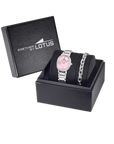 OROLOGIO DONNA LOTUS ROSA MADREPERLE E BRACCIALE ACCIAIO