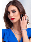 Orecchini con cubic zirconia blu