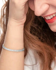 Bracciale tennis zirconi baguette