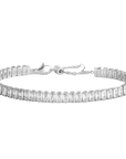 Bracciale tennis zirconi baguette