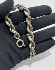 Bracciale corda in argento 925 big