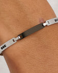 BRACCIALE TITAN E CRISTALLI NERI
