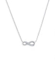 Collana infinito con zirconi bianchi